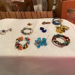 Ten pairs of Colorful earrings